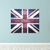 British Flag  Wood Canvas Afdruk (Insitu (Houten vloer))