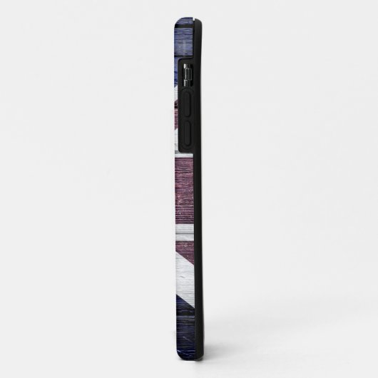British Flag Wood Case-Mate iPhone Case (Achterkant/links)
