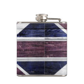 British Flag  Wood Heupfles (Achterkant)