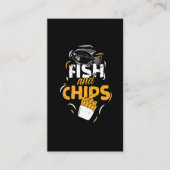 British Food Fish Chips Funny Streetfood Visitekaartje (Voorkant)