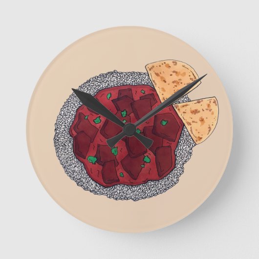 British Food Indian Takeaway Chicken Tikka Masala Ronde Klok (Voorkant)