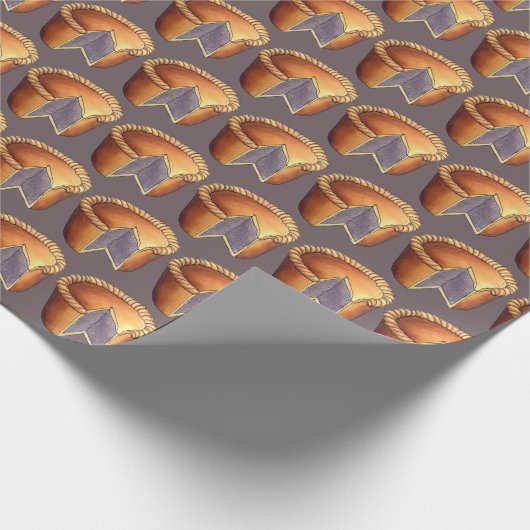 British Food Pork Pie Savory Pastry UK Cuisine Cadeaupapier (Hoek)