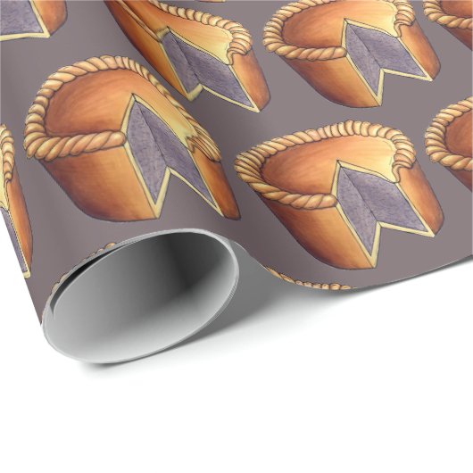 British Food Pork Pie Savory Pastry UK Cuisine Cadeaupapier (Rol Hoek)