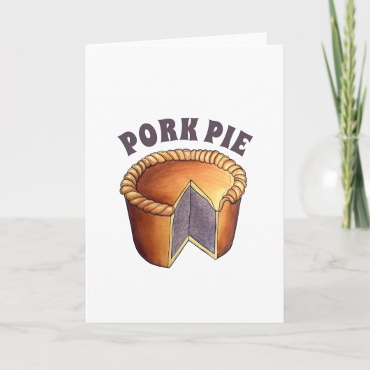 British Food Pork Pie Savory Pastry UK Cuisine Kaart (Voorkant)