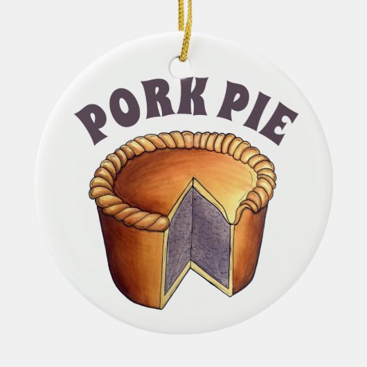 British Food Pork Pie Savory Pastry UK Cuisine Keramisch Ornament (Voorkant)