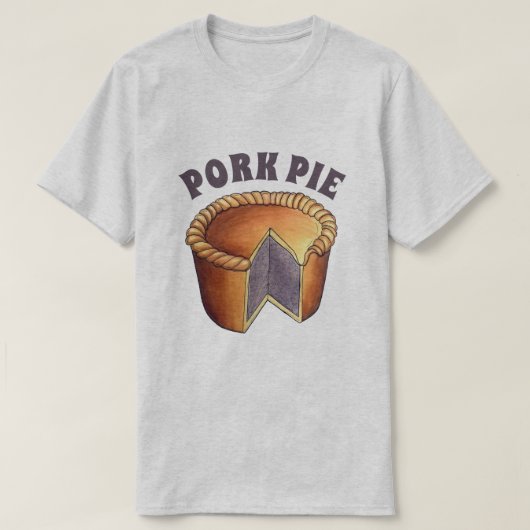 British Food Pork Pie Savory Pastry UK Cuisine T-shirt (Design voorkant)
