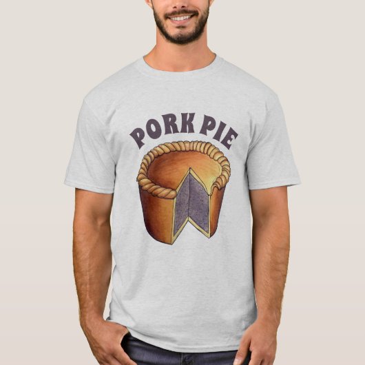 British Food Pork Pie Savory Pastry UK Cuisine T-shirt (Voorkant)