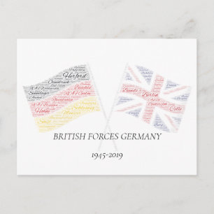 British Forces Germany Cross Flag Briefkaart