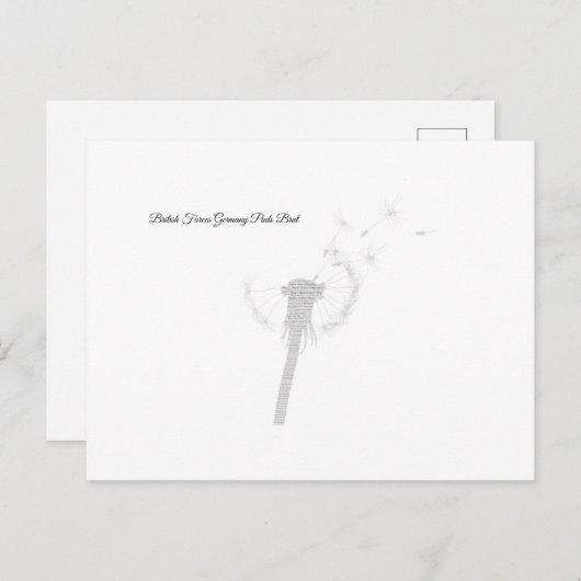 British Forces Germany Pads Brat Briefkaart (Voorkant / Achterkant)