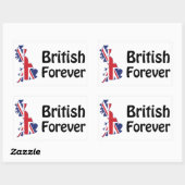 British Forever Rechthoekige Sticker (Vel)