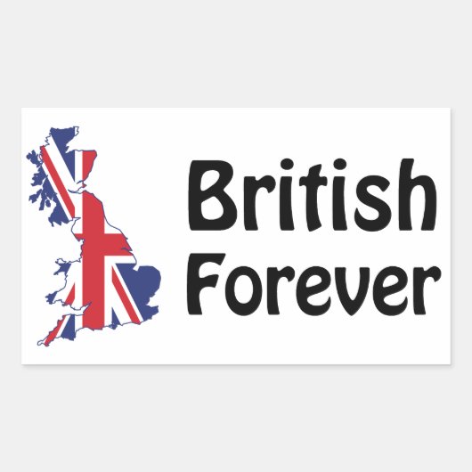 British Forever Rechthoekige Sticker (Voorkant)