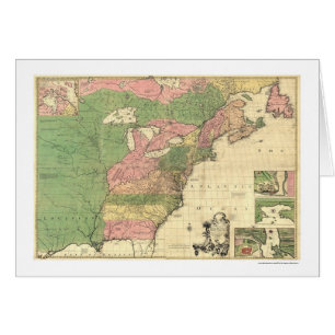 British French America Map 1755