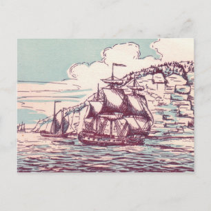 British Frigate 1843 Briefkaart
