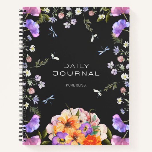 British Garden Serenity Pink Grey Journal Notitieboek (Voorkant)