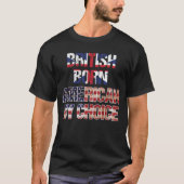 British Geboren in American by Choice Flag Day-shi T-shirt (Voorkant)