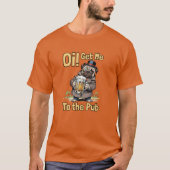 British Gentleman Pug London Pub Hondenliefhebber  T-shirt (Voorkant)