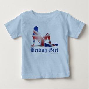British Girl Silhouette Flag