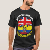 British Grown Ecuadorian Roots  Flags for M T-shirt (Voorkant)