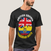 British Grown Ecuadorian Roots  Flags for M T-shirt (Voorkant)