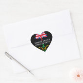British Grown in Jamaican Roots Jamaica Design Hart Sticker (Envelop)