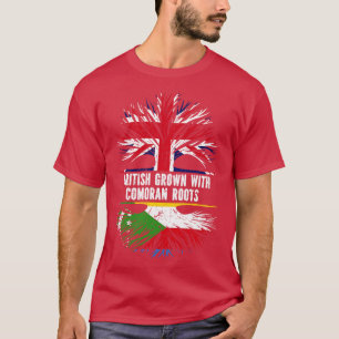 British Grown with Comoran Roots UK Flag Engeland T-shirt