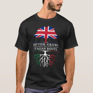 British Grown with Italy    Roots Design T-shirt