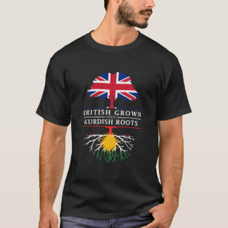 British Grown with Kurdish Roots Kurdistan Desig T-shirt