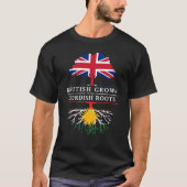 British Grown with Kurdish    RootsKurdistan T-shirt (Voorkant)