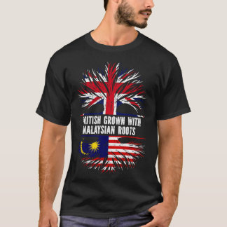 British Grown with Malaysian Roots UK Flag Engelan T-shirt