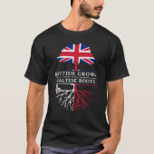 British Grown with Maltese    RootsMalta Design T-shirt (Voorkant)