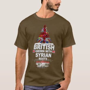 British Grown With Syrian Roots Gift voor Syrische T-shirt