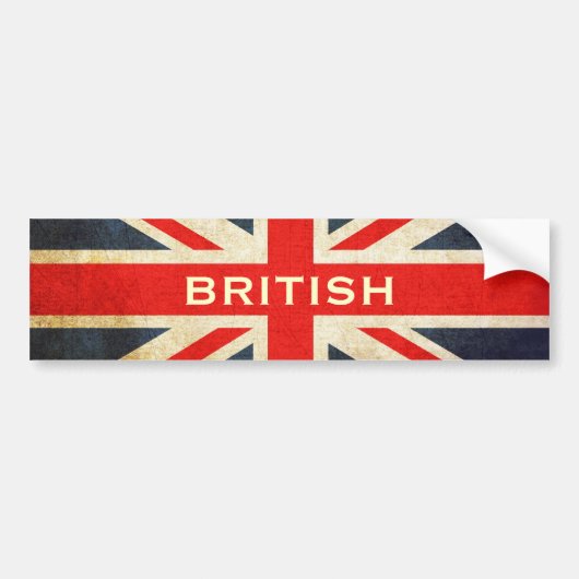 British Grunge Union Jack Bumpersticker (Voorkant)
