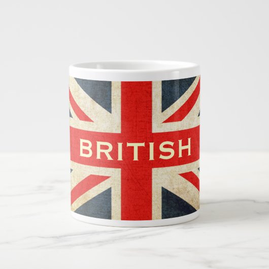 British Grunge Union Jack Jumbo Coffee Mok (Voorkant)