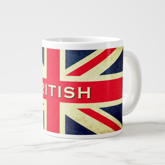 British Grunge Union Jack Jumbo Tea Mok (Voorkant rechts)
