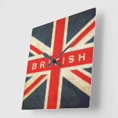 British Grunge Union Jack Mod Wall klok (Hoek)