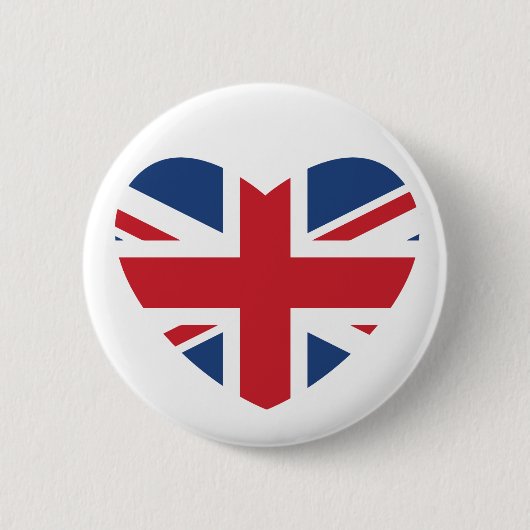 British Heart Button - Union Jack Flag (Voorkant)