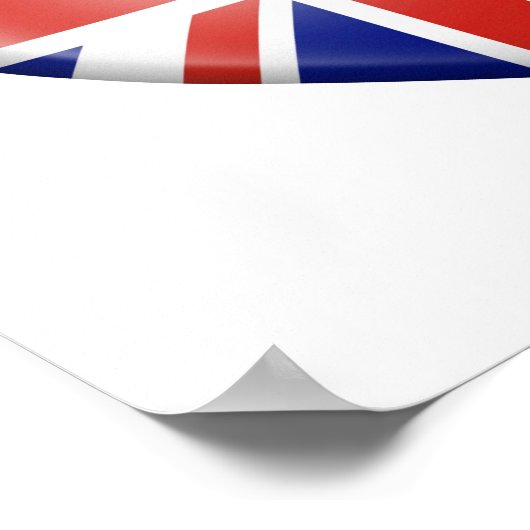 British Heart Flag op White Poster (Hoek)