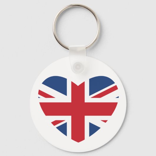 British Heart Keychain - Union Jack Flag (Voorkant)