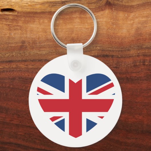 British Heart Keychain - Union Jack Flag (Voorkant)