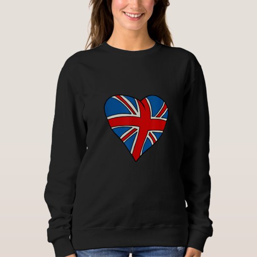 British heart shaped flag trui (Voorkant)