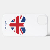 British Heart - Union Jack Flag - gepersonaliseerd Case-Mate iPhone Case (Achterkant (horizontaal))