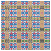 British Heart, Welsh Dragon & Scottish Flag / Vere Stof (Swatch)