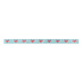 British Hearts - Light Blue Ribbon Satijnen Lint (Voorkant)