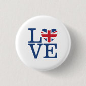 British Hearts - Love Union Jack - Button (Voorkant)