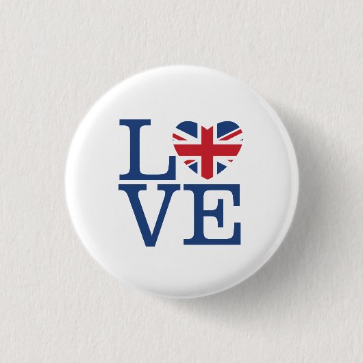 British Hearts - Love Union Jack - Button (Voorkant)