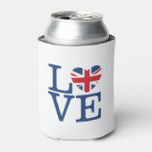 British Hearts - Love Union Jack Koelbox Blikjeskoeler (Blikje Voorkant)