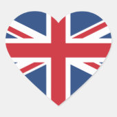 British Hearts - Union Jack Heart Stickers (Voorkant)