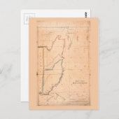 British Honduras Map (Belize) circa 1867 Briefkaart (Voorkant / Achterkant)