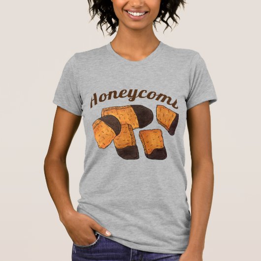 British Honeycomb Sponge Cinder Toffee Snoep Sweet T-shirt (Voorkant)