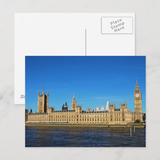 British Houses of Parliament en Big Ben Briefkaart (Voorkant / Achterkant)